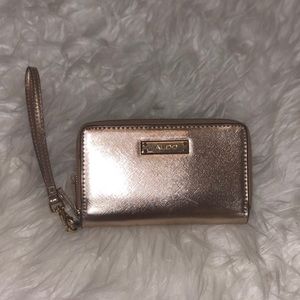 ALDO Rose Gold Wristlet/Wallet